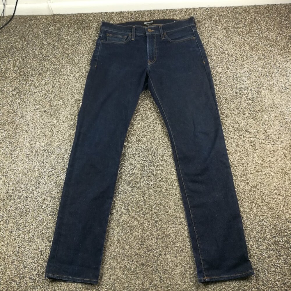 Madewell Jeans Slim Fit Dark Wash Rinse Stretch Blue Mens 32x32